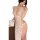 Sheer lace deep v plunge lingerie with high-waist slit, sexy see-through push-up bra set for women.