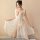 Elegant sheer lace design, delicate floral accents, soft fabric for feminine allure. perfect for sleepwear or roleplay outfit...