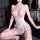 Sheer maid costume set - sexy see-through lingerie outfit with detachable butt-baring design, featuring floral accents and la...