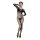 Woman wearing a sheer mesh lace bodysuit with rhinestone embellishments, featuring a transparent design and full-body corset ...