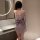 Elegant kimono-style sleep dress with wide sleeves, featuring a seductive bow detail for womens pure and tempting look.