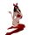 Sexy red shimeisha lingerie set featuring a thong bikini top with heart accents and festive reindeer antlers headband, perfec...