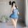 Shuoyao vintage-inspired seductive qipao lingerie set - sheer mesh romantic pure-yu style outfit, featuring a sheer mesh top ...