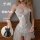 Silk-inspired lace sleep set for women - sexy sheer cami & matching briefs, plus size romantic lingerie
