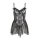 Sexy sheer cami with lace detailing, matching romantic briefs, perfect for plus-size women seeking elegant sleep set.