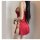 Silky red lace sleep dress with side cutouts and tie details, showcasing a sexy and elegant design for nightwear.
