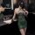 Snake-style lace cheongsam sleep dress - sheer mesh halter neck bodycon nightgown for women, elegant design with halter neck ...