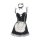 Black and white lace maid outfit with built-in pads, featuring a sexy nightgown design for women.