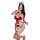 Sexy spicy new year lingerie bodysuit with bunny ears, festive holiday set for curvy women