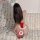 Sexy red bodysuit with fluffy white accents, perfect for festive holiday outfits. ideal for curvy women seeking a bold and fe...