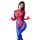 Woman in red and blue spider-themed sexy bodysuit, open-crotch design for adults, seductive and comfortable role play lingeri...