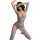Seductive open-crotch bondage romper with lace detailing, perfect for adult sleepwear.