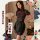 Elegant black qipao with red floral pattern, featuring a traditional chinese design. perfect for cosplay or sensual wear.