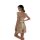 Woman wearing su shi floral lingerie dress with deep v back, sheer mesh, and bow tie - sexy nightwear.