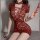 Sultry lace cheongsam lingerie set - seductive midnight sleepwear & bedroom outfit for women, featuring intricate lace design...