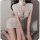 Sultry lace cheongsam lingerie set featuring intricate floral patterns, lace-up front design, and elegant choker collar, perf...