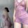 Sultry vintage sheer cheongsam bodycon short dress - lacy pure-temptation sleepwear set, elegant sheer design with delicate l...