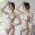 Suoqing pearl bikini set: sexy lace butterfly bra and matching panty, passionate lingerie outfit for women.