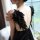 Suoqing sensual lingerie set featuring winged strap-backless design, elegant black lace details, perfect for sexy sleepwear.