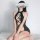 Sexy black bodysuit with cross-back design, sheer back detail, and cheek-revealing cutouts for womens erotic lingerie.