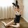 Suoqing sexy bunny costume set - cute & alluring rabbit girl bodysuit for adults, featuring black lace details and bunny ears...