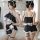 Suoqing sexy catwoman lingerie set - sheer maid costume with open-crotch design for small bust women, featuring black and whi...