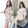 Elegant floral design, soft fabric, perfect for intimate sleepwear. one-piece robe set with delicate lace details. ideal for ...