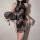 Vintage-inspired lace cheongsam lingerie featuring high-waist cut-out design and drip pendant detail, perfect for an elegant ...