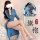 Vintage-inspired blue cheongsam dress with side slit design, perfect for women seeking elegant yet daring attire. ideal for s...