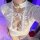 White lace suqing lingerie set with chinese-style collar and gold clasp, featuring crisscross front ties for intimate role pl...