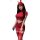 A woman models a red sweet fa fa sexy lingerie set, featuring an ultra-short bodycon skirt and a pure temptation tight tee, p...