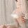 Sweet lace garter belt set with sheer mesh stockings, featuring delicate lace details and a feminine design, perfect for inti...