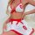 Sexy sweet nurse role play lingerie set featuring a white bra with red crosses and matching skirt, perfect for adult play cos...