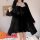Sweet palace style lace sleepwear set for women – loose korean-inspired summer cami dress & matching shorts, featuring elegan...