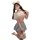 Sweet & sexy jk uniform set: crop top, pleated skirt, bunny ears, and plush toy. high-end lingerie outfit for playful style.