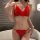 Sweet sheer lace teddy set - red velvet naughty & nice new year lingerie outfit with ties