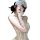 Woman in taoxitang sexy sheer lace lingerie set with matching sleep dress, gloves, and eye mask.