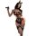 Woman modeling tonaer sexy lingerie yoga set with dual-zip design, bunny ears, and sheer lace detailing for outdoor allure.