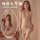 Woman modeling a transparent, sheer mesh bodysuit with an open-crotch design. elegant lingerie set for sleepwear and intimate...