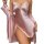 Trendy -inspired lace trim sleep dress & robe set for women – sexy sleeveless nightgown with matching robe