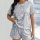 Trendy womens sexy print lounge set – loose short sleeve top & shorts, stylish for at-home comfort and outfits.
