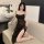 Ultra-seductive sheer lace chemise nightgown - transparent sexy sleepwear set for women, featuring delicate lace design and s...
