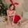 Velvet bunny girl lingerie set featuring playful red dress with bunny ears and bow tie, perfect for festive new year outfits.