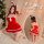 Sexy velvet christmas eve lingerie set featuring a charming santa-themed design with bunny ears, perfect for festive role pla...