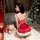 Sexy velvet christmas lingerie set for women, featuring a red dress with antlers, perfect holiday outfit with padded bra and ...