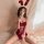 Velvet red bunny-themed sleepwear set featuring lace-up design and fluffy accents, perfect for festive nights or intimate mom...