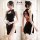 Velvet vintage chinese qipao lingerie featuring back-tie corset design with sheer cut-outs and sensual uniform style.