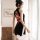 Velvet vintage chinese qipao lingerie featuring back-tie corset design with sheer cut-outs and sensual uniform style.