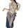 Woman wearing sheer vintage chinese-inspired lace cheongsam lingerie set with mesh retro hanfu design.