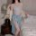 Vintage chinese-inspired embroidered silk sleepwear set featuring a delicate top and flowing skirt, perfect for elegant night...